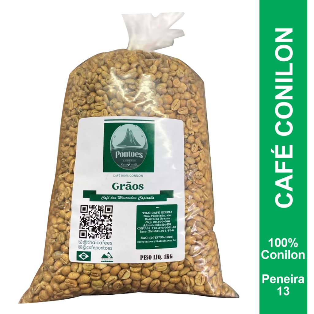Café Conilon em Grãos Cru 1kg - Café Pontões