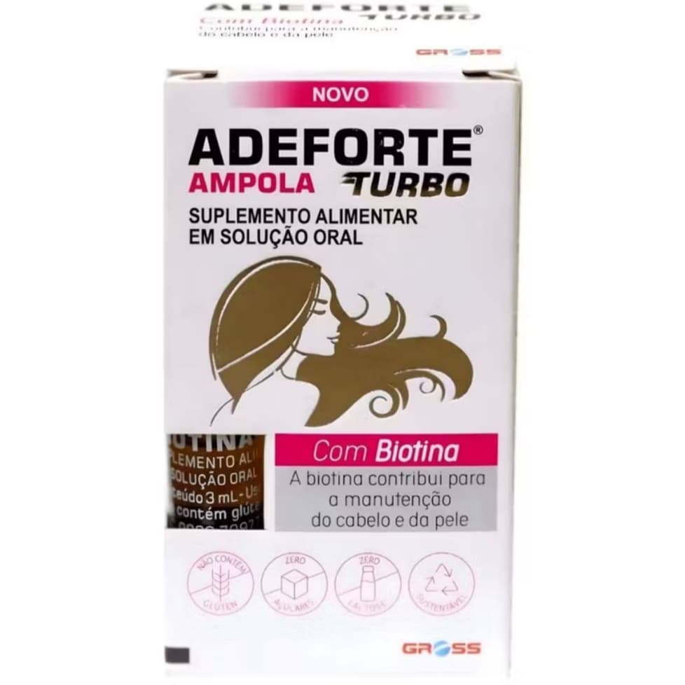 Suplemento Vitamínico Adeforte Turbo + Biotina 3ml- Vitamina A D E e Biotina