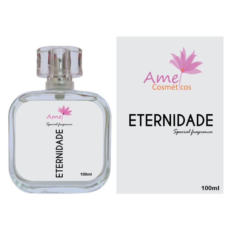 Perfume Eternidade Feminino Amei Cosméticos Alta Fixação 33% de Essência Importada EDP