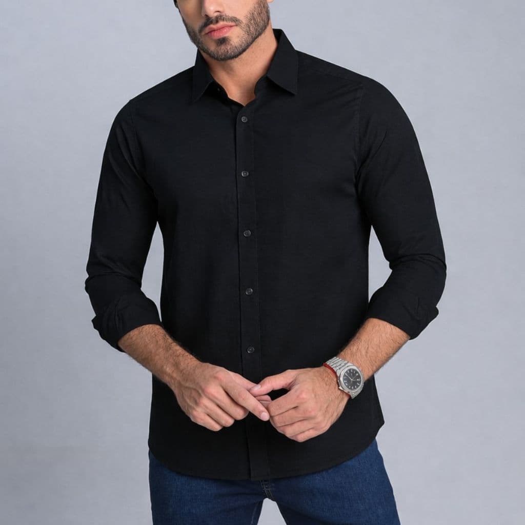 Camisa Premium Masculina Social Manga Longa Slim Fit Elegante Comprida Confortável Esporte Fino Blusa Casual de Botão