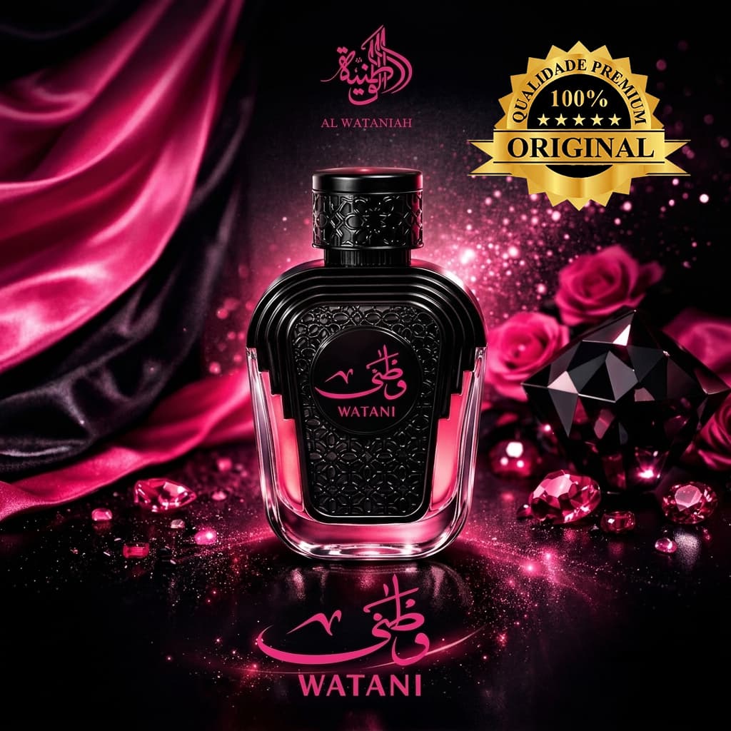 Perfume Watani Pink EDP Feminino 100ml Al Wataniah Original Importado Luxo