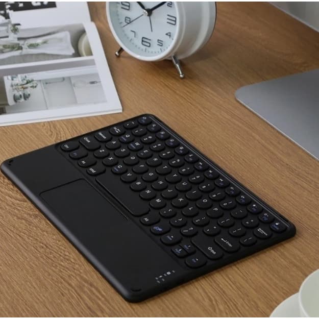 Teclado Bluetooth Sem Fio Com Touch Para Celular Tablet Laptop Android iOS Windows