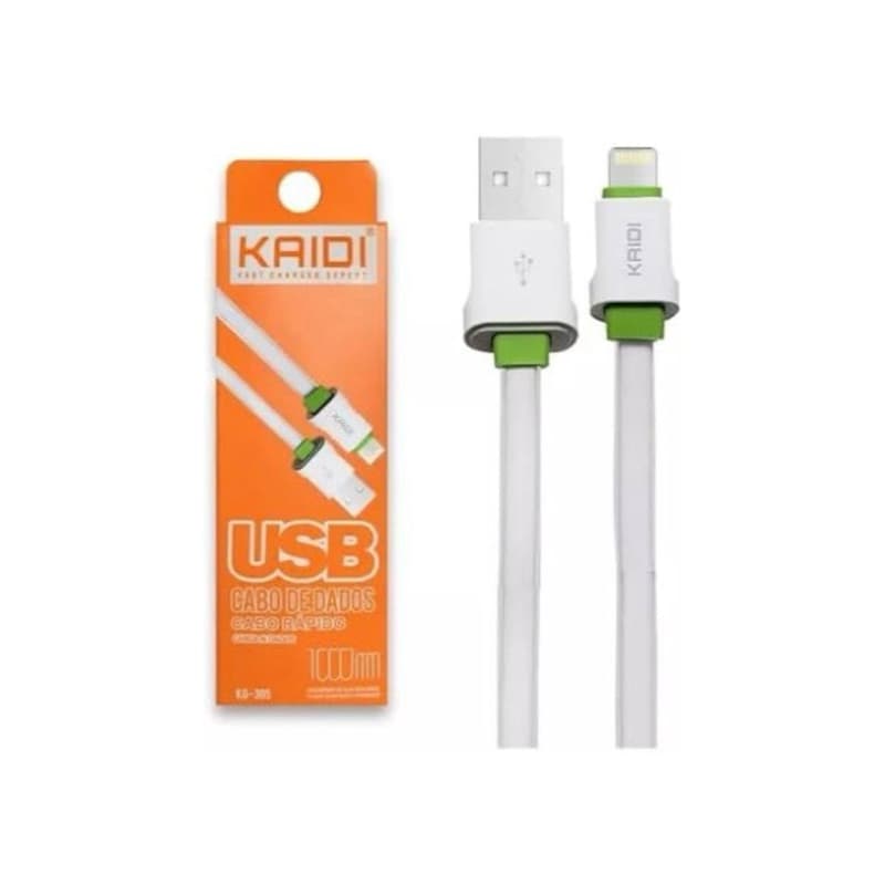 Cabo carregador de dados Celular Usb para IOS Carga Rápida 1 Metro KD-306
