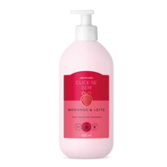 Loção Hidratante Desodorante Corporal Cuide-se Bem Morango e Leite 400ml
