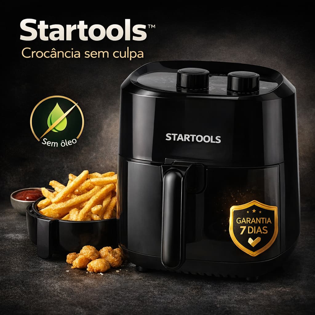 Fritadeira Air Fryer Startools 3,4 Litros 1200w 220v Sem Oleos Alta Potencia