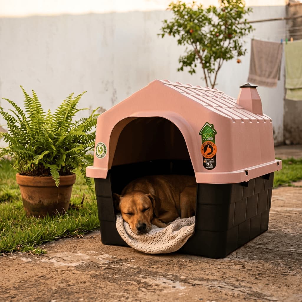 Casinha de Cachorro Médio Pequeno Porte N3 Desmontavel Casa Plastica com Proteção UV Resistente Pets