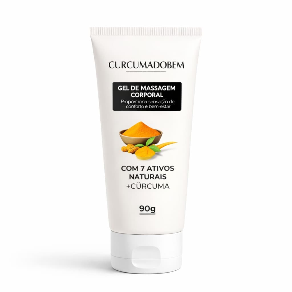 Gel Massageador Curcumadobem 90g para Dores Musculares e Articulações com 7 Ativos Naturais Potentes