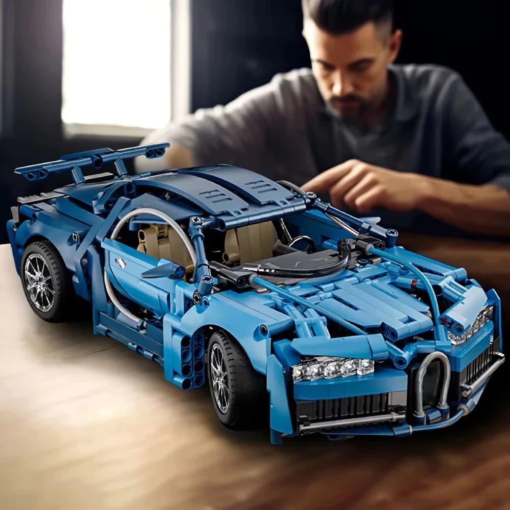 Carro blocos de Montar Brinquedo car quebra cabeça montagem estilo Lego Diversão interativa criança adulto