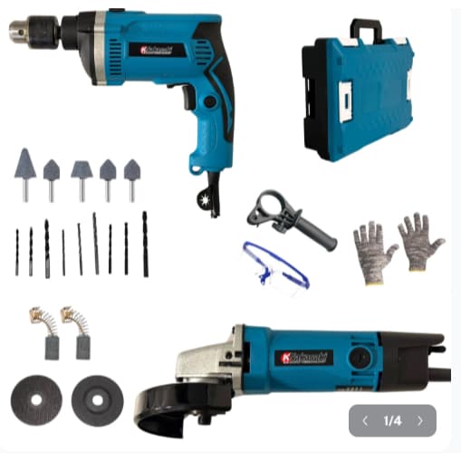 Kit Furadeira E Esmerilhadeira Elétrica + Acessórios Nakasaki