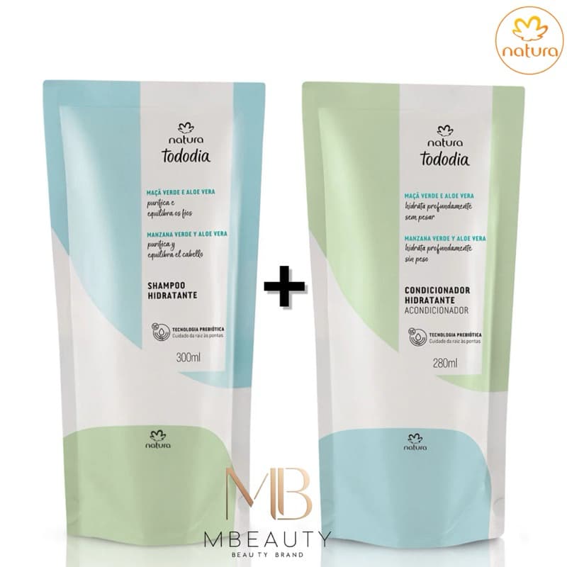 Shampoo + Condicionador Hidratante Refil Natura Tododia Kit.