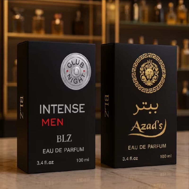 Kit 02 Perfumes Masculinos Intense Men e Azad`s 100ml - Ref Importado