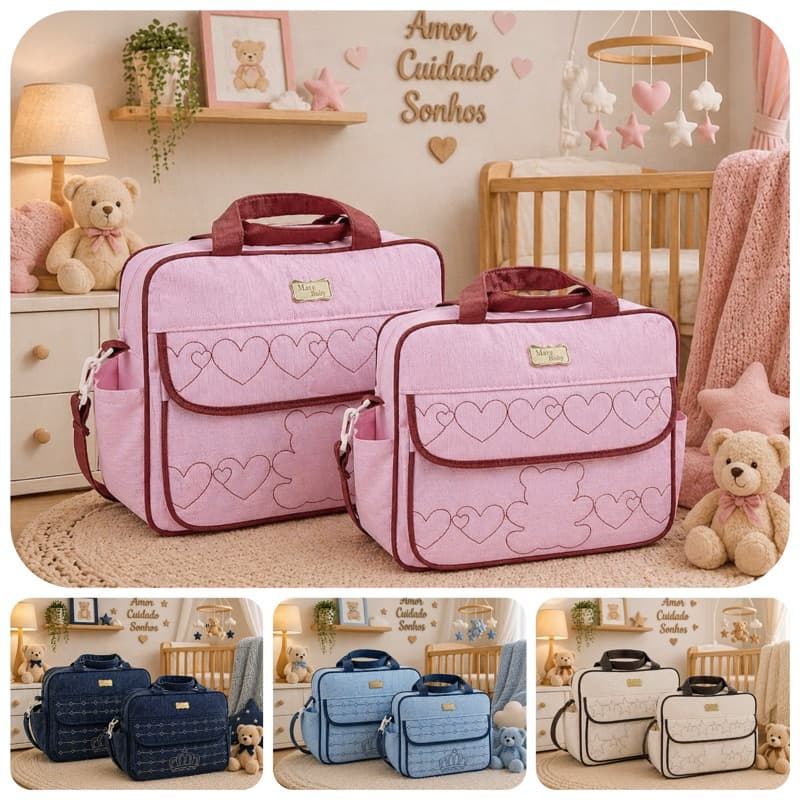 Kit Bolsa Maternidade Completa Impermeável Bolsa Bebê Saída Maternidade
