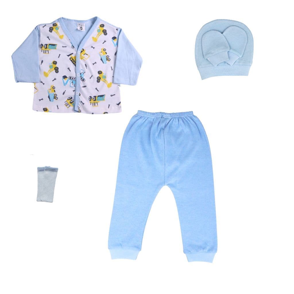 Kit Bebê Inverno 5 Peças - Algodão Macio e Quentinho Enxoval