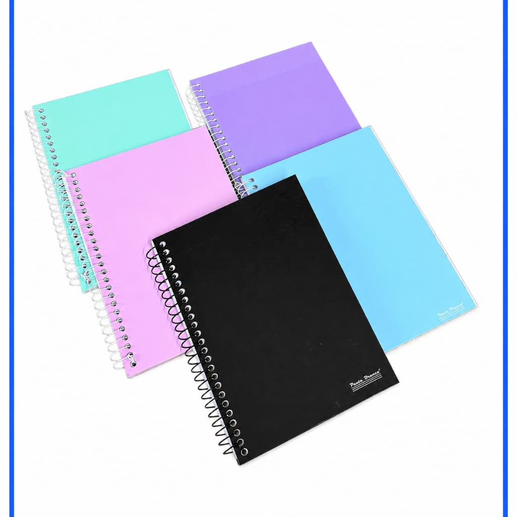 Caderno pequeno A5 Pautado Espiral 80 Folhas Capa Dura Cores Sortidas Pequeno Escolar Faculdade Anotações