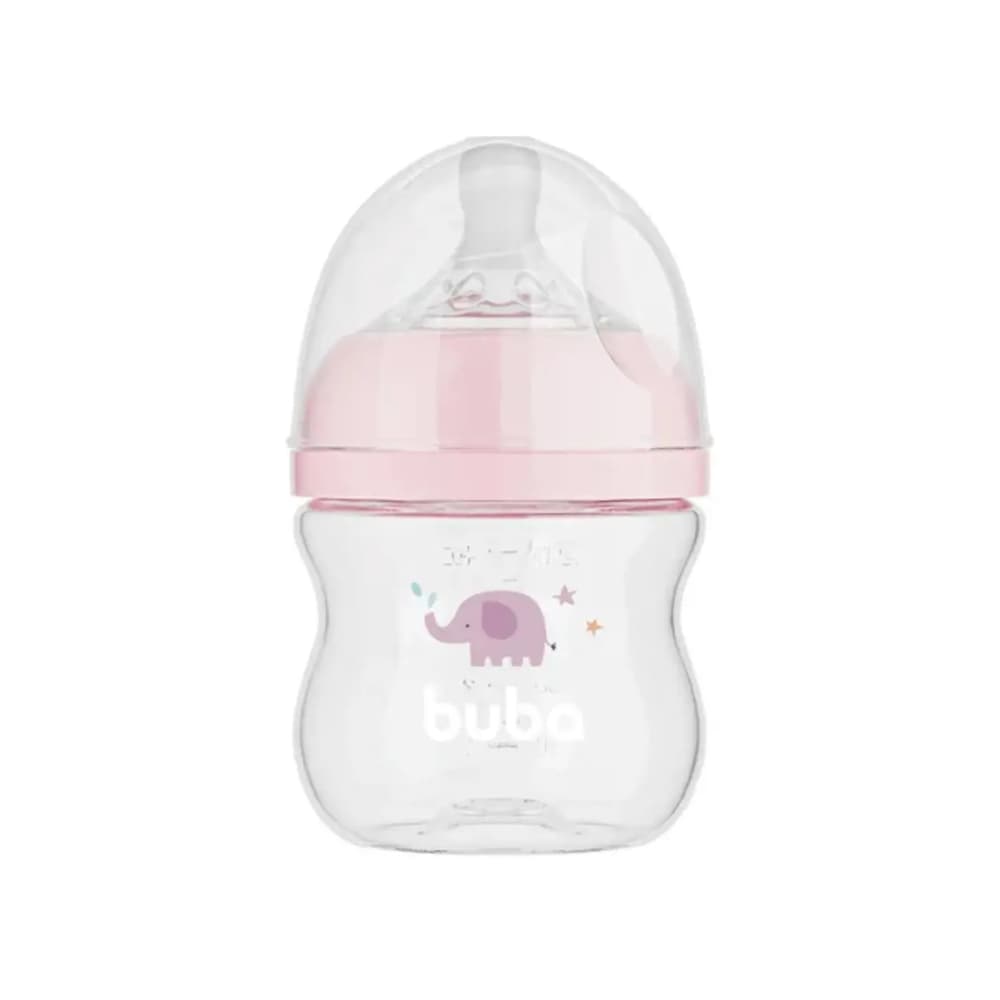 Mamadeira Easy Flow Nuvem Rosa 120ml Buba Anticólica Infantil Bebê