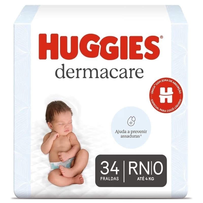 Fralda Huggies Premium Dermacare RN - 34 Un