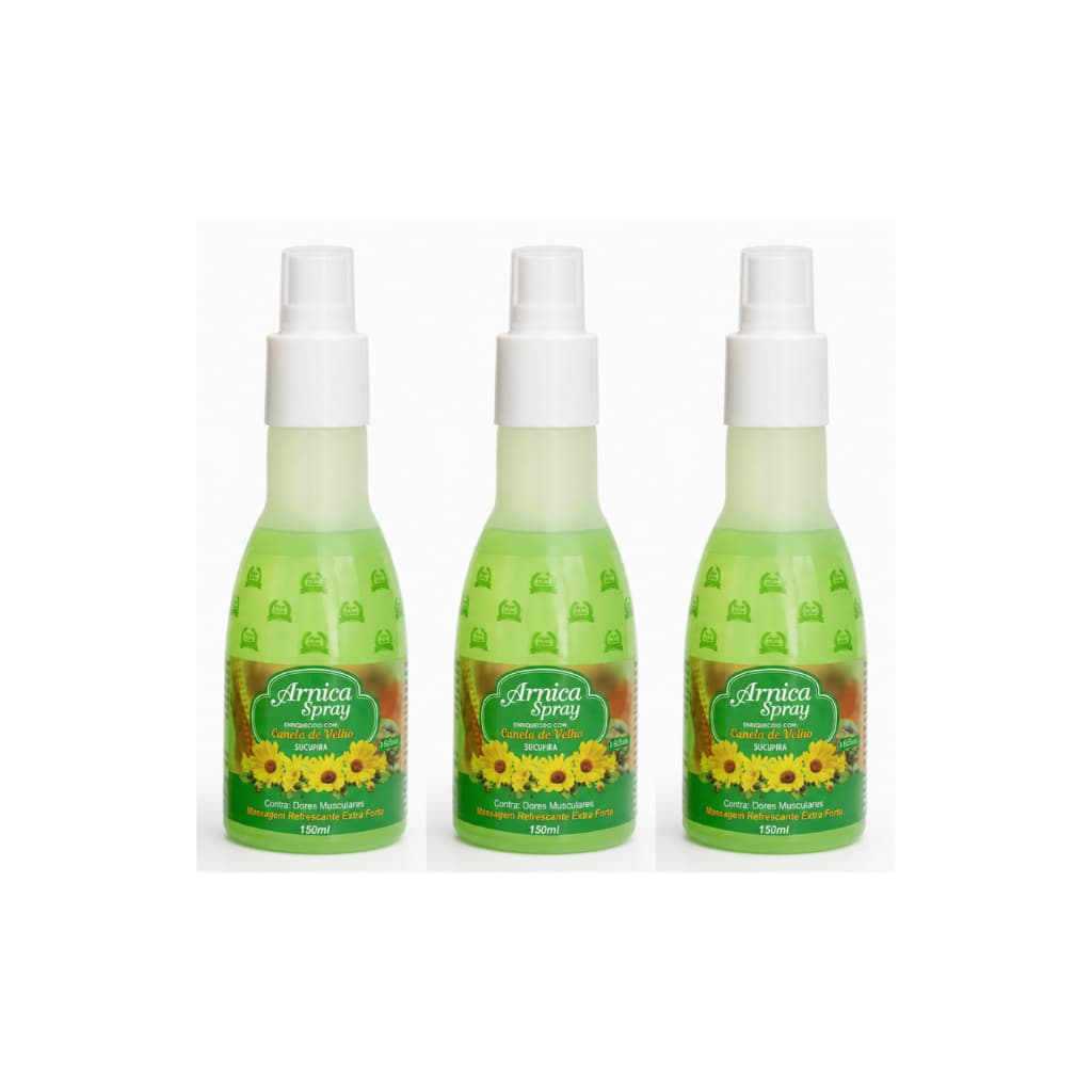 3 Arnica Spray Massageador Refrescante Para Dores Musculares 150ml