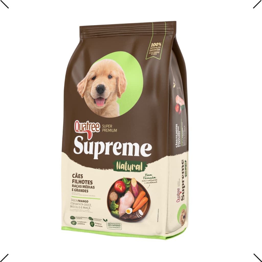 RAÇÃO QUATREE SUPREME FILHOTE RAÇA MEDIA E GRANDE 15KG