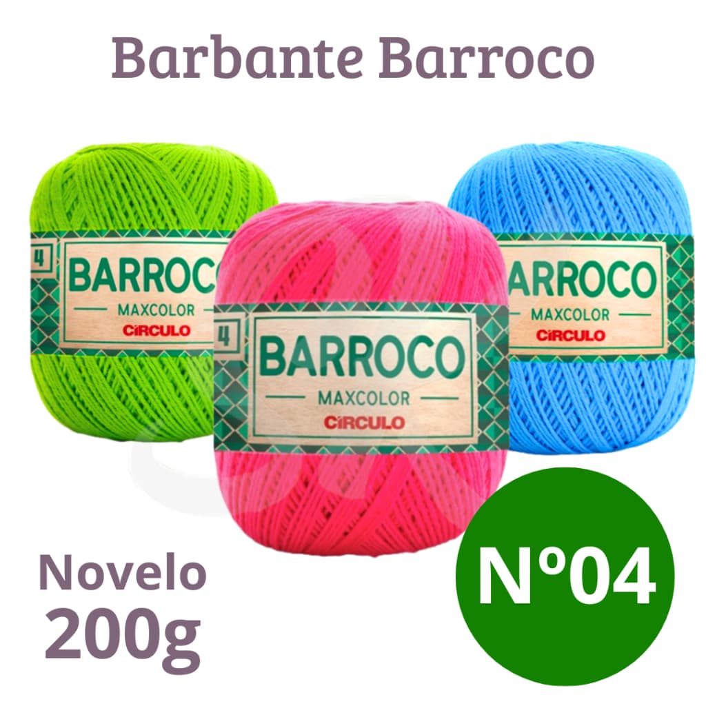 Barbante Barroco 4 Maxcolor 200g Circulo Fio para Croche e Trico