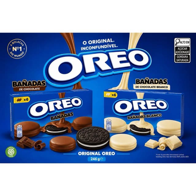 NOVIDADE | Biscoito Oreo Original Importado Coberto Chocolate ou Chocolate Branco 246g