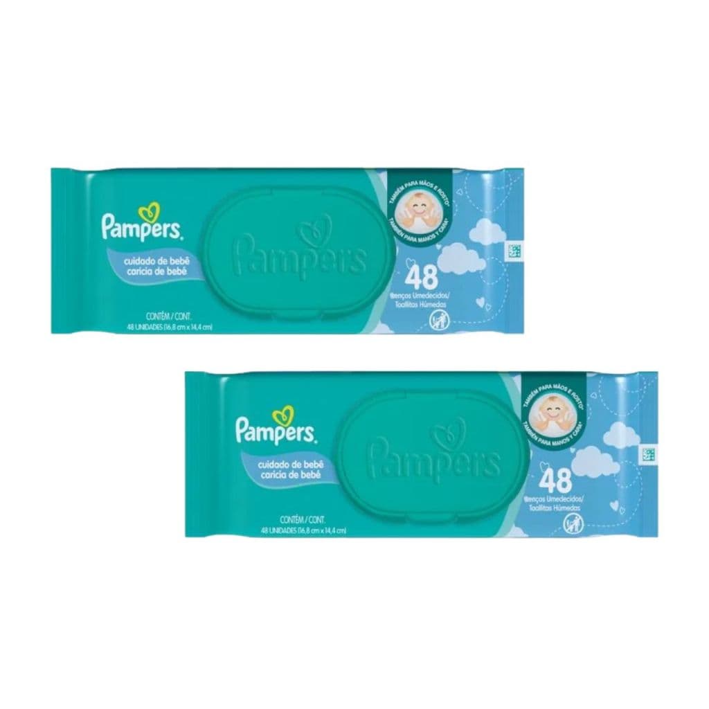 Lenço Umedecido Pampers Cuidado De Bebê Toalhinhas 48un - 2 Unidades