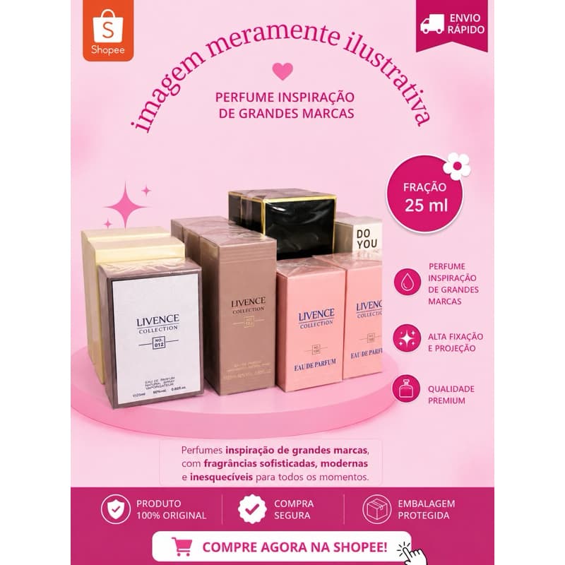 Kit 2 Perfumes Femininos 25ml Inspiração Importada