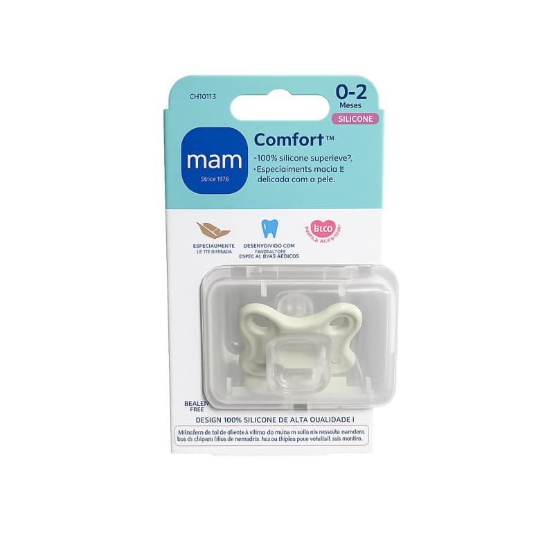 Chupeta Mam Confort Silicone 0-2 Meses Menino Unitária