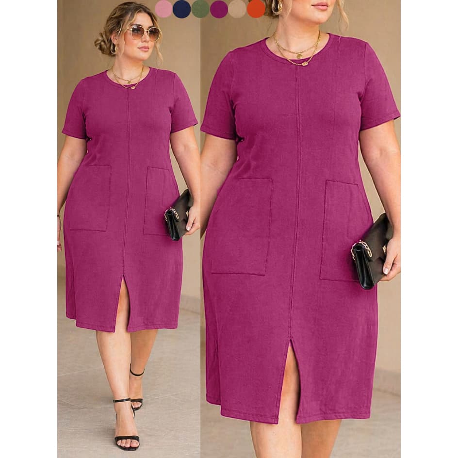 Vestido plus zise feminino discreta estilosa vestidos femininas evangélico tendencia casual moda feminina verão grande