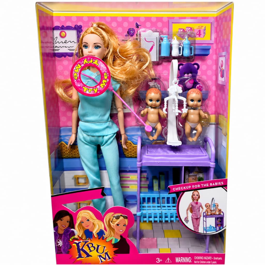 Boneca Articulada Profissões Médica Veterinária Chef Confeiteira com Acessórios incriveis 30 cm Imaginação *