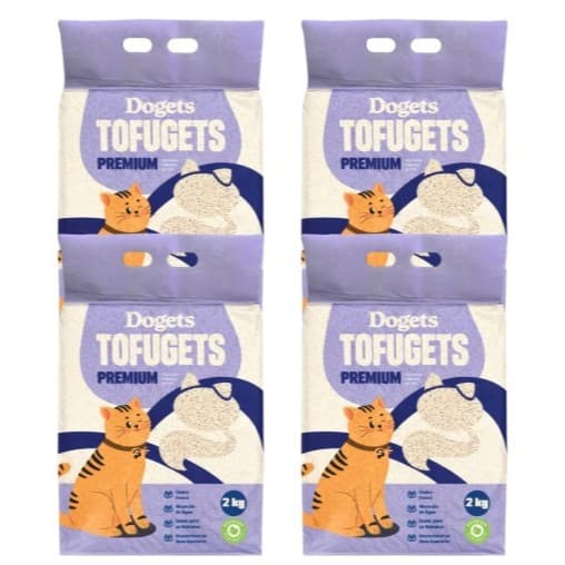 Areia Para Gato Tofu 2 kg Vegetal Higiênica Antiodor Areia Gato Premium Sanitária