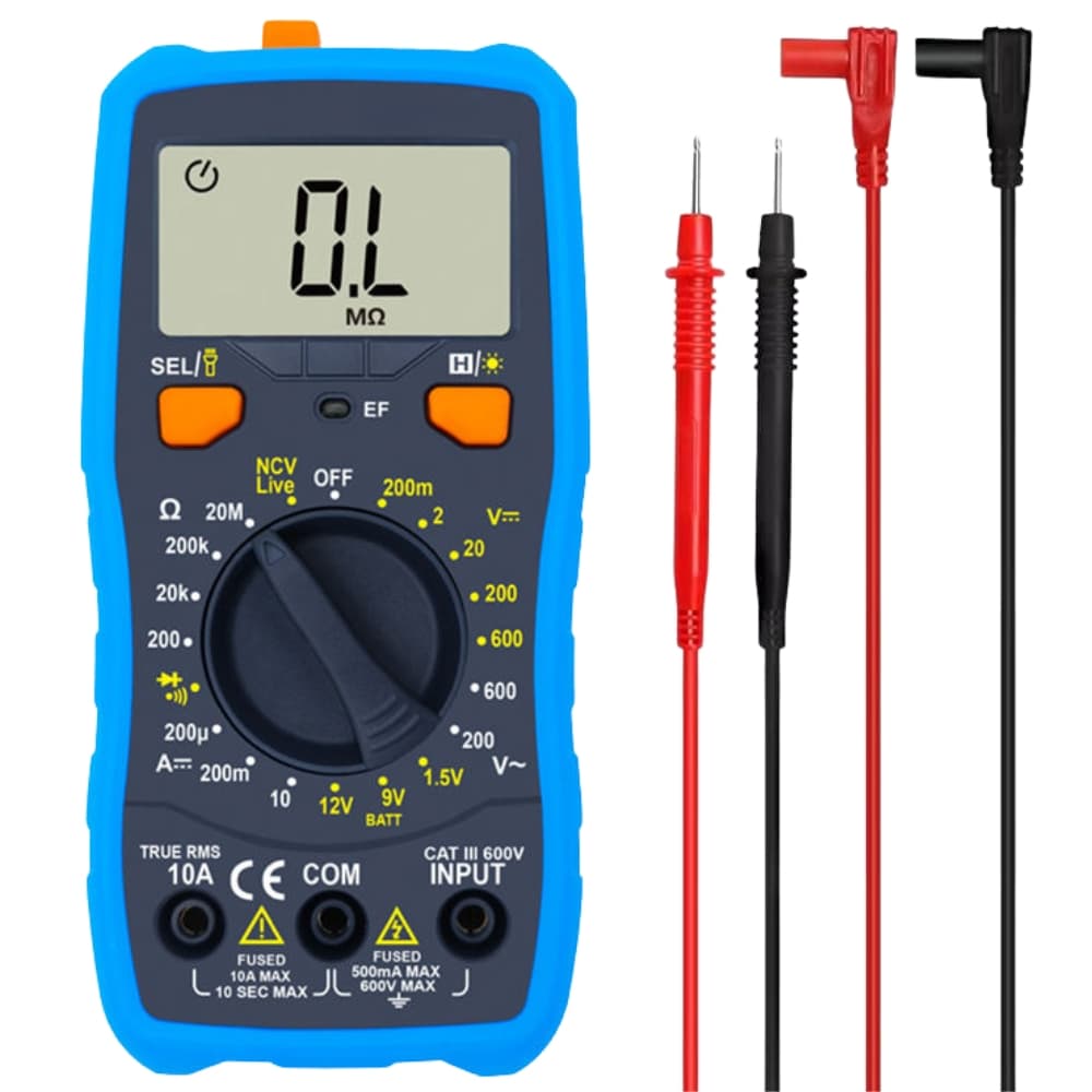 Multímetro Digital TRUE RMS C/ Data Hold + Detector de Tensão NCV