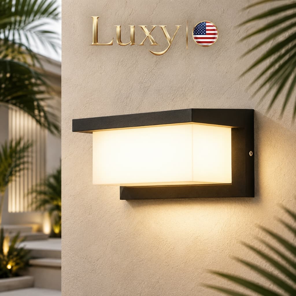 LUXY Luminária LED de Parede Externa IP65 110V–265V para Jardim, Fachada, Varanda e Decoração