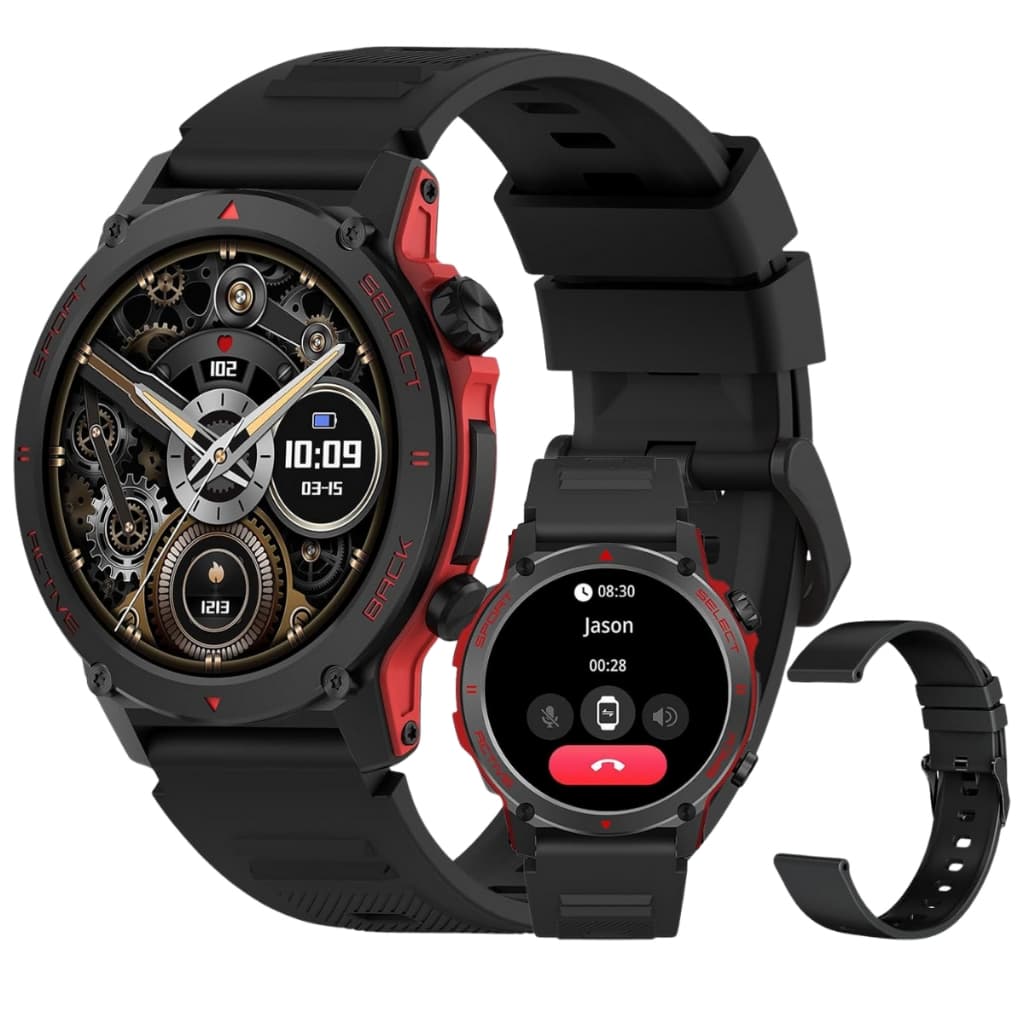 Relógio Inteligente Smartwatch Peje ZW13 A Prova D'água Redondo Tela Amoled Masculino Relogio Tatico 120 Modos De Esport