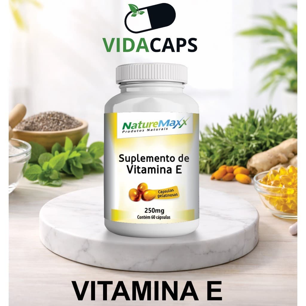 Vitamina E ÓleoNutri Softgel  250mg 60 Cápsulas Softgel - Suplemento Alimentar Vidacaps