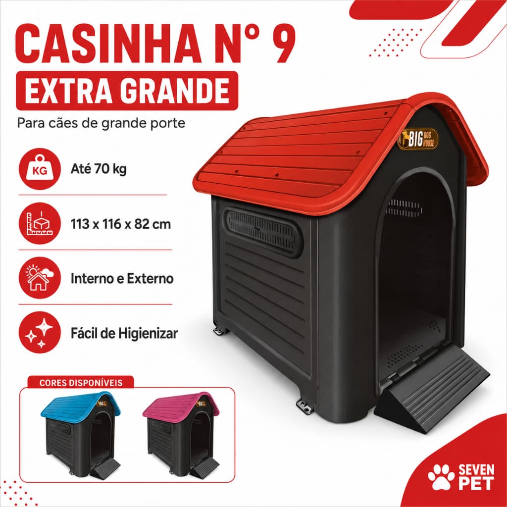 Casinha para Cachorro N9 Big Home Casa de Cachorro Cães Porte Grande Dog Home
