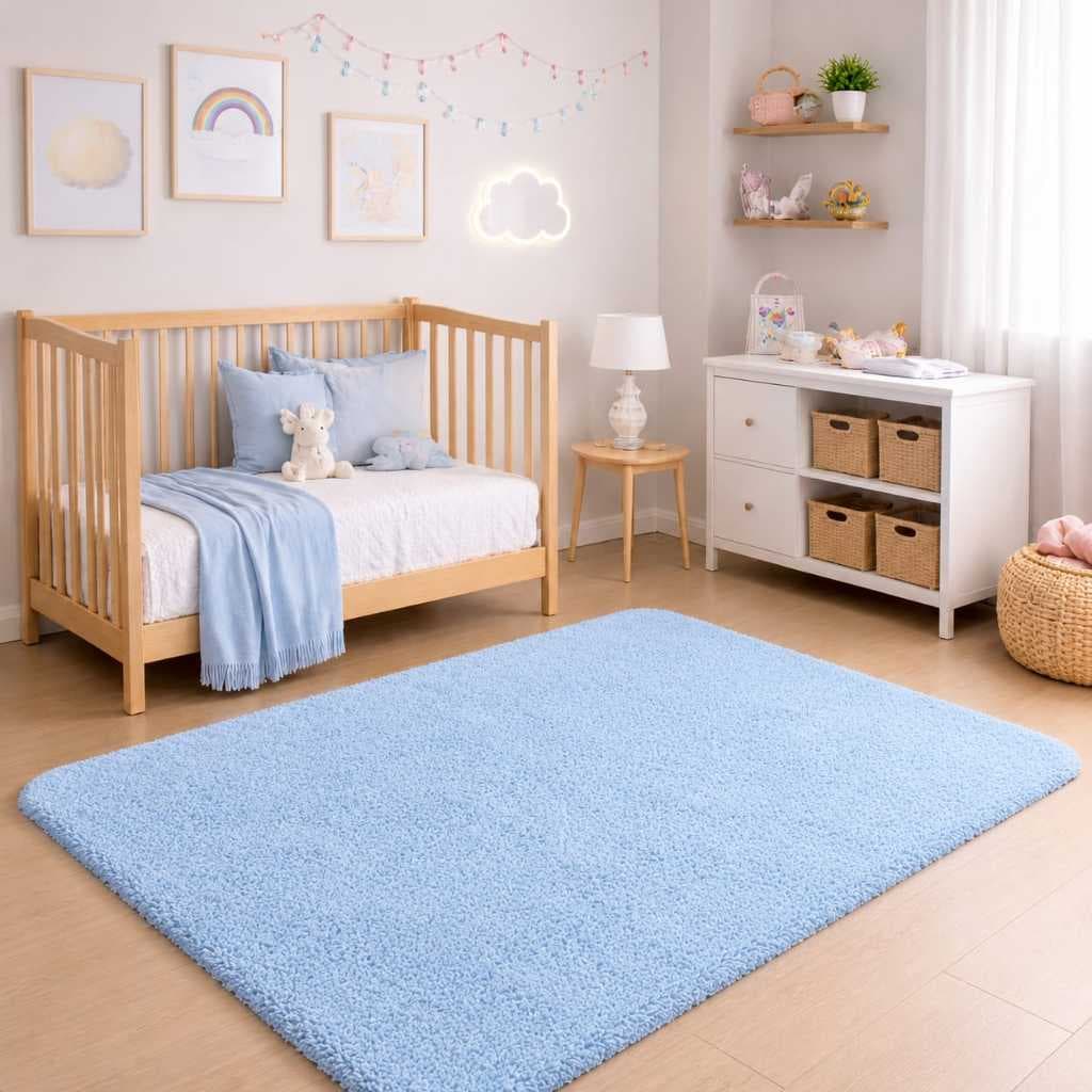 Tapete Infantil Peludo Quarto Sala Criança Bebê Macio 1,40x2,00 Antiderrapante Facil de limpar