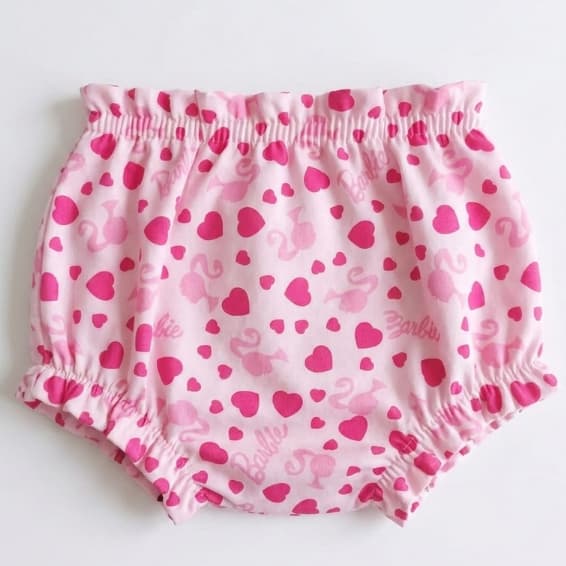 Calcinha Tapa Fralda Frufru Babado Malha Estampas Divertidas Forro Duplo Bebe Menina