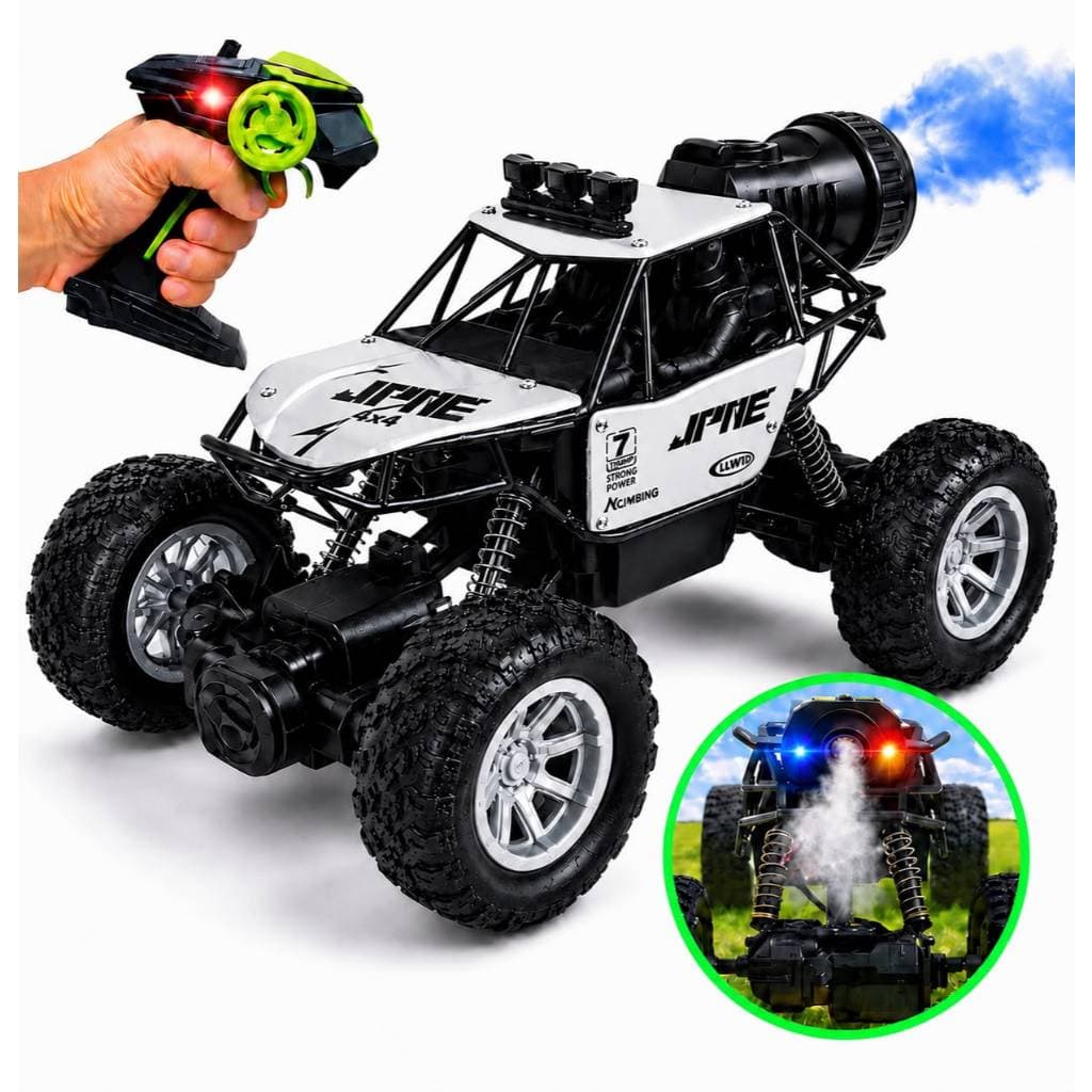 Carrinho Controle Remoto Recarregável Rock Crawler Monster Com Luz