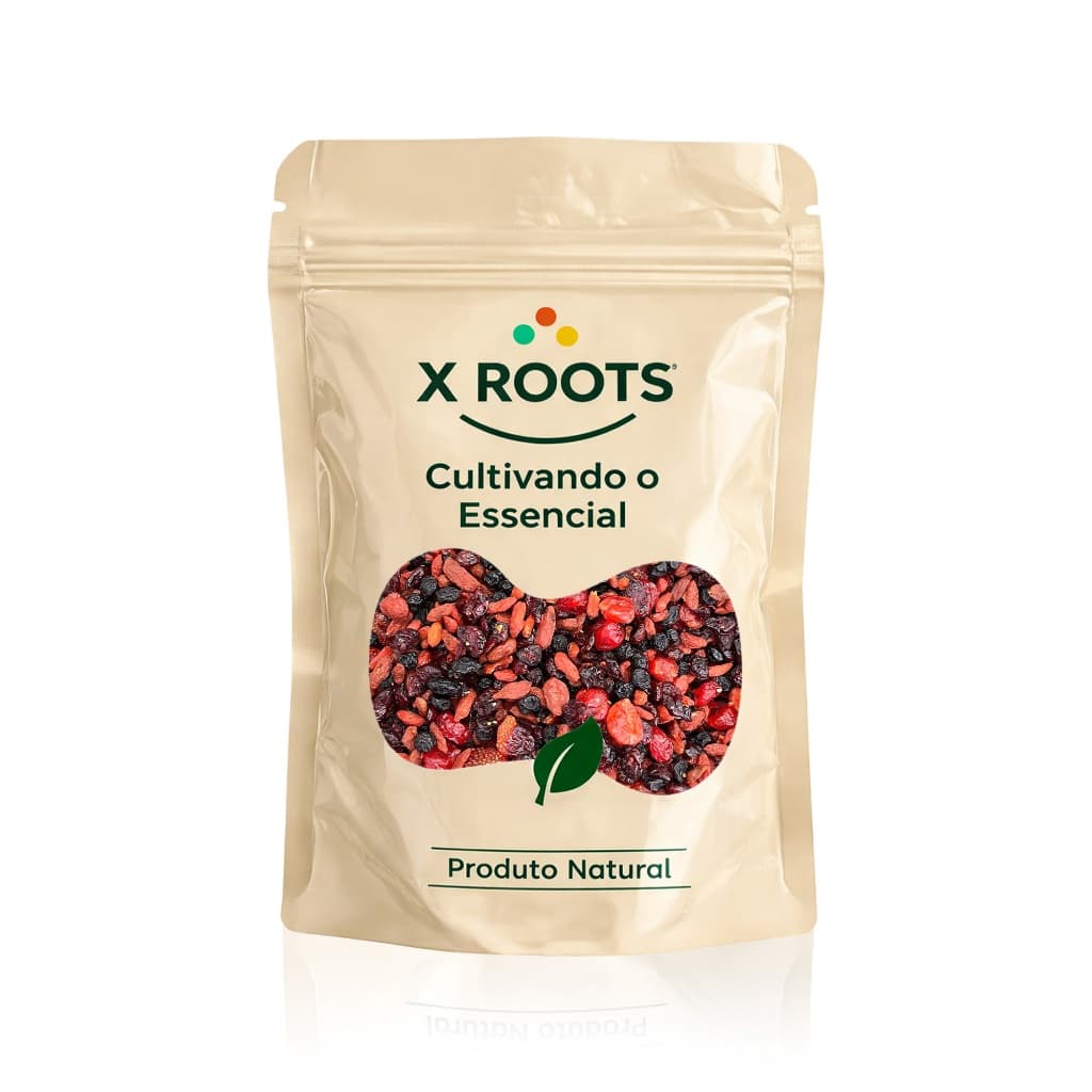 X Roots - Mix de Frutas Vermelhas 500g- Gojiberry, Cranberry, Cereja, Morango e Blueberry- Saudável