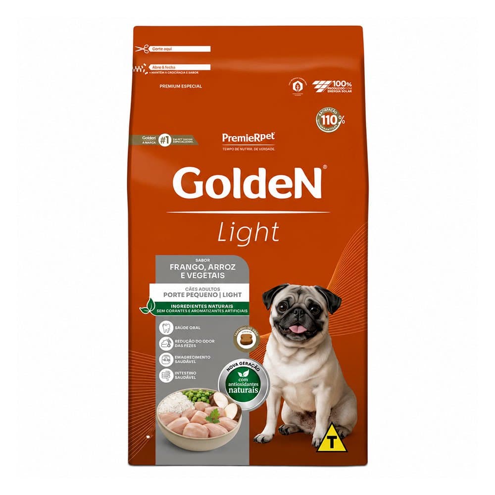 Ração Golden Fórmula Light para Cães Adultos Porte Pequeno Frango e Arroz 10 kg