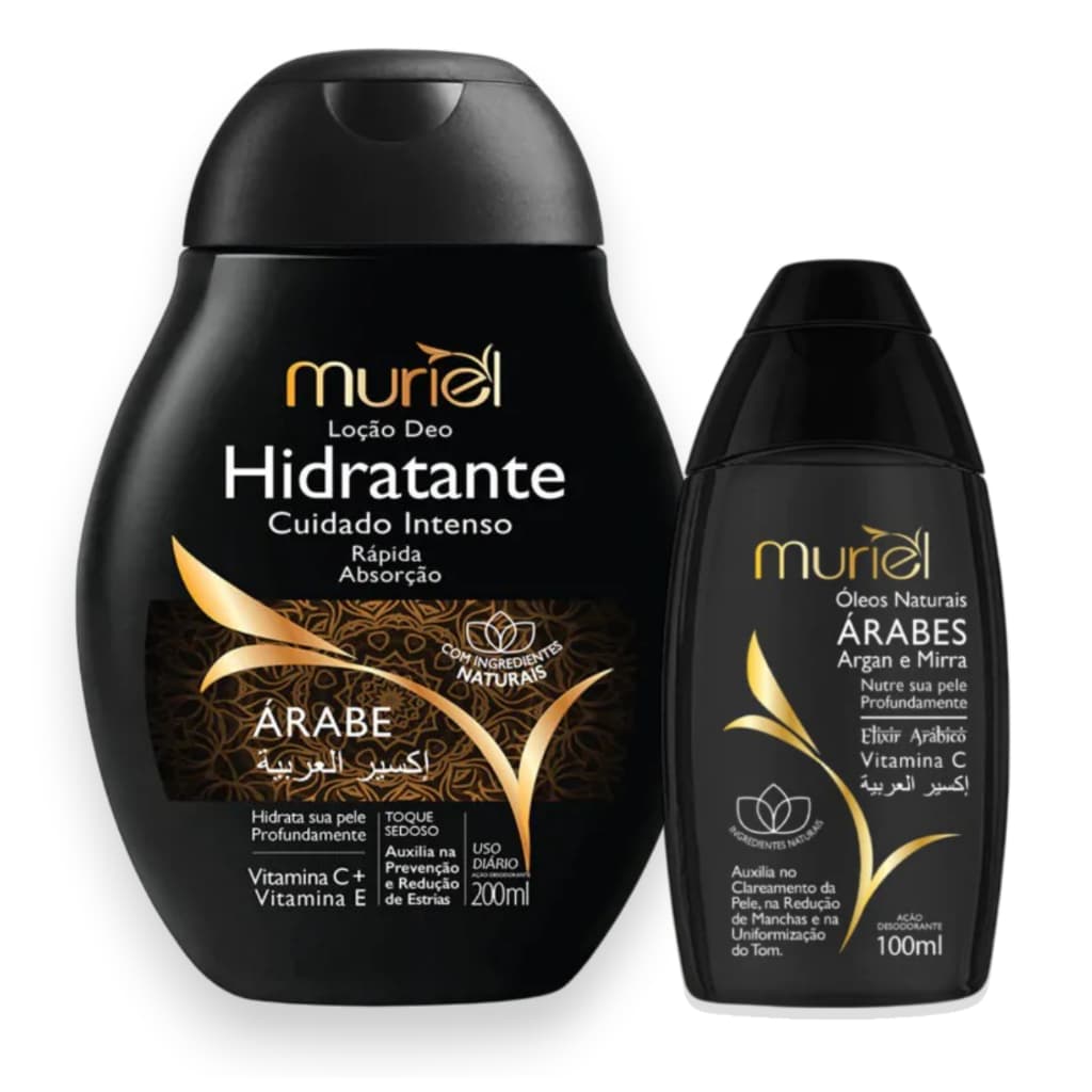 Muriel Kit Hidratante 200ml + Óleo 100ml Árabe