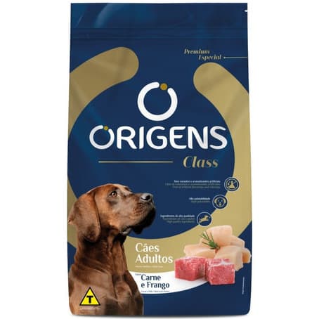 Ração Cães Class Premium Especial Carne Frango 15kg Origens Adimax