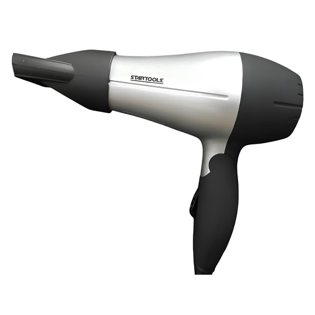 Secador De Cabelo Portátil 1200W Bivolt Manual Dobrável Compacto Cinza 2 Velocidades Viagem Academia Casa Profissional