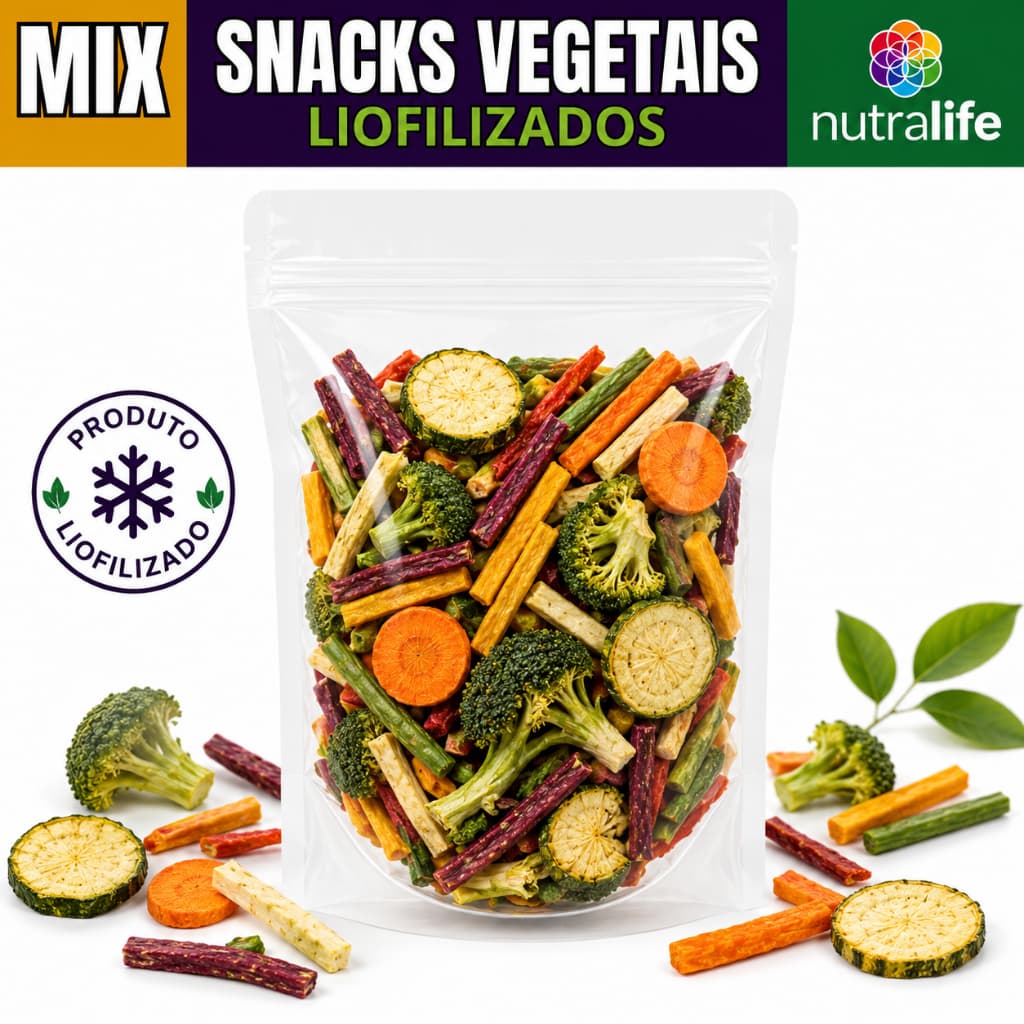 Snack de Vegetais Liofilizados Chips Crocante Premium Saudável Nutralife