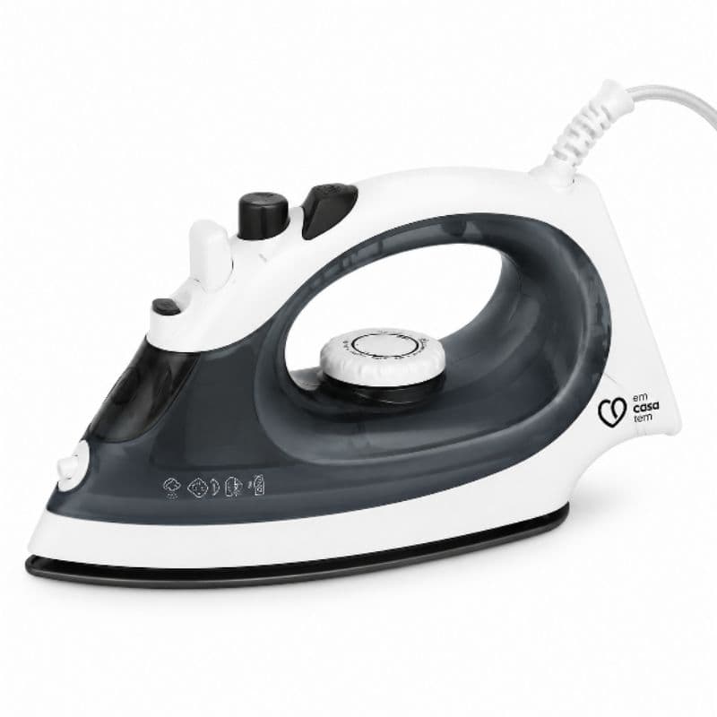 Ferro de Passar a Vapor 220V 1200W Base Antiaderente Spray Frontal Vapor Seco e Úmido Cores Sortidas Novo