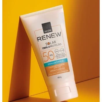 Protetor Solar Renew com Cor FPS50 - com Ácido Hialurônico - 40 g (ESCOLHA SEU TOM)
