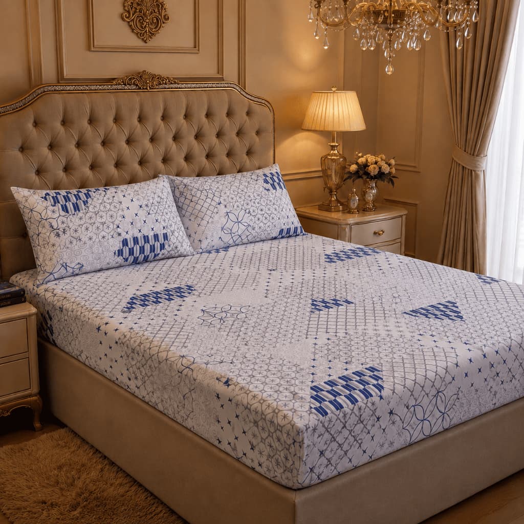Jogo Lençol Casal King Size 3 Peças Cama Box Tecido 200 Fios Ideais Para Colchão 2,03mx 1,93m X 40cm