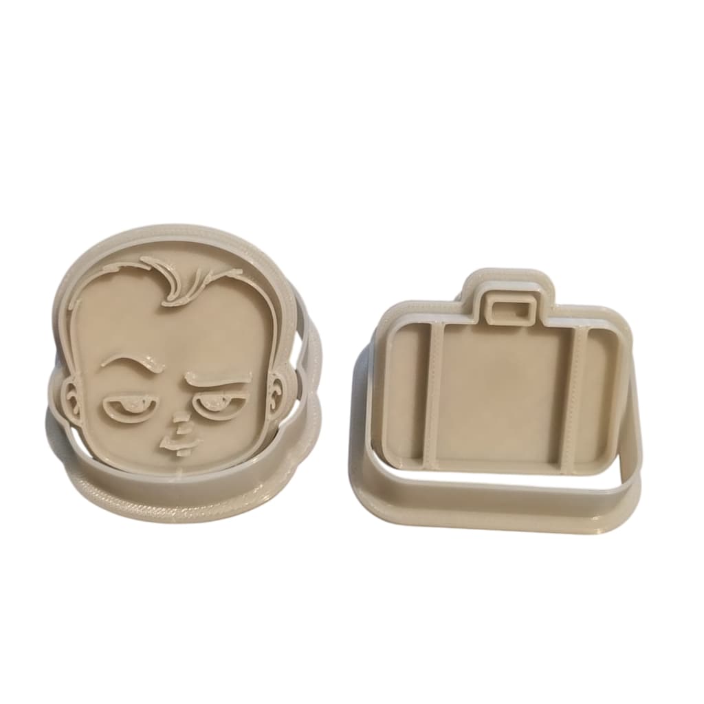 Kit 2 Cortadores de biscoito e Carimbo Chefinho Poderoso 5cm Massinha de Modelar  Dia das Crianças Confeitaria
