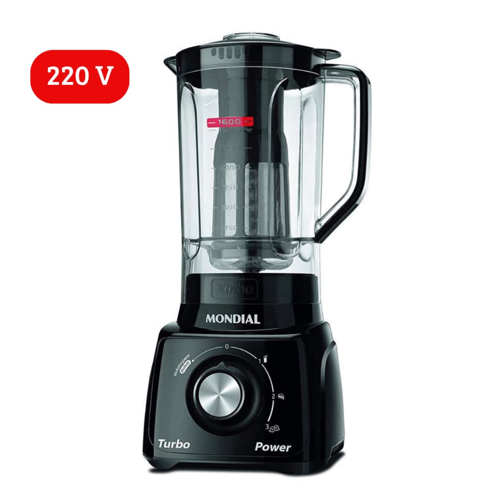 Liquidificador Mondial Turbo L-99  Potente Prático com Autolimpeza 220V Preto