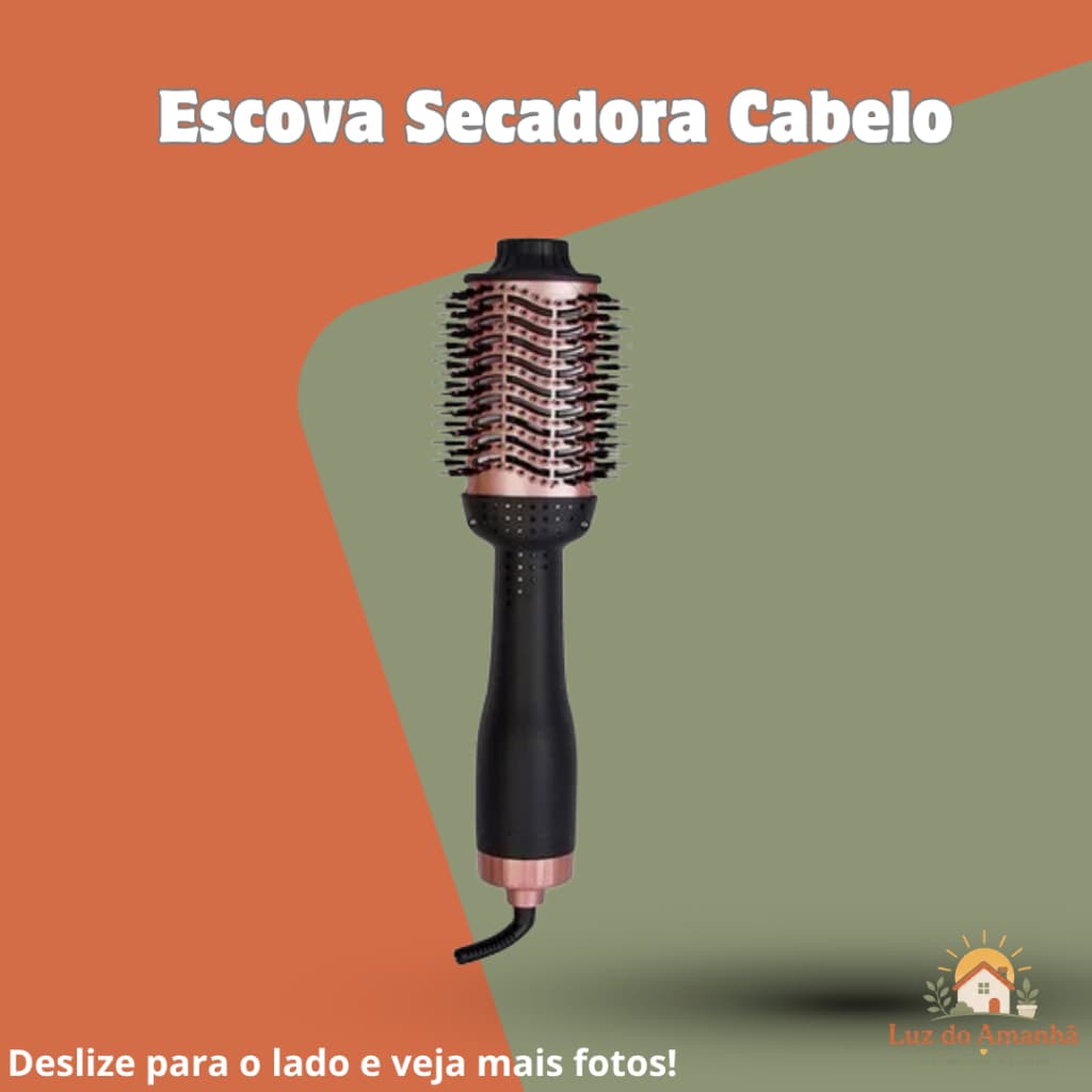 Escova Secadora Cabelo Bivolt Potente 1300w Profissional Modelador Pentes Quente